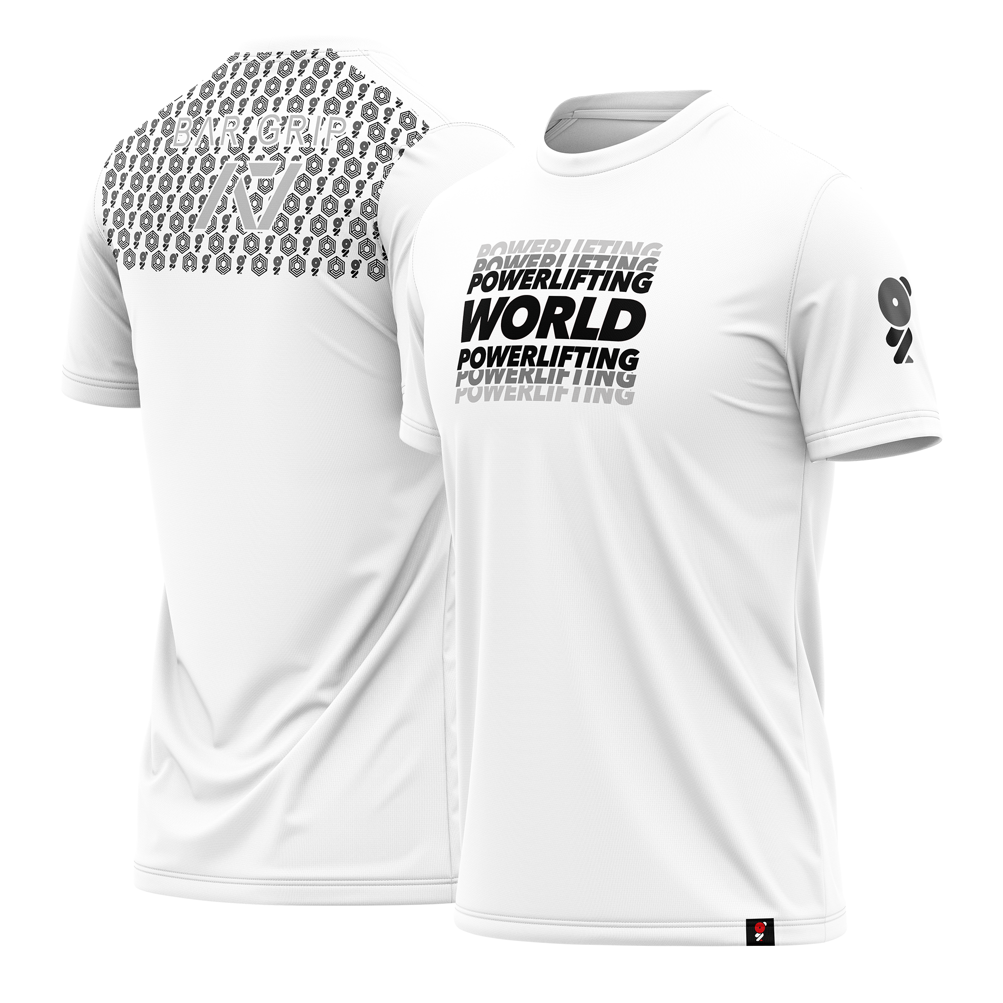 World Powerlifting Bar Grip Shirt - Men's White